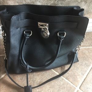 Large Black Michael Kors Hamilton Tote